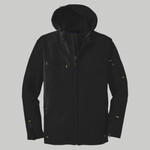 Textured Hooded Soft Shell Jacket