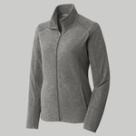 Women's Heather Microfleece Full Zip Jacket