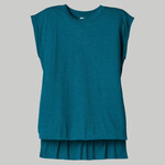 Women's Flowy Muscle Tee with Rolled Cuffs