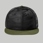 Camo Flat Bill Snapback Cap